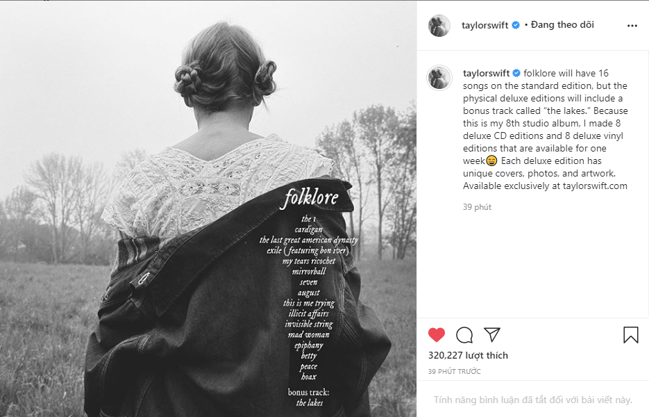 SỐC: Không thông báo trước, Taylor Swift bất ngờ “thả xích” album thứ 8 ảnh 2