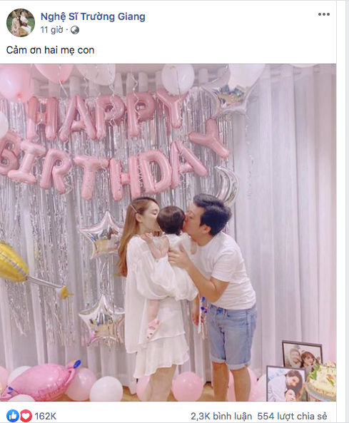 Trường Giang khoe ảnh con gái, nhận hàng trăm ngàn lượt like ảnh 1