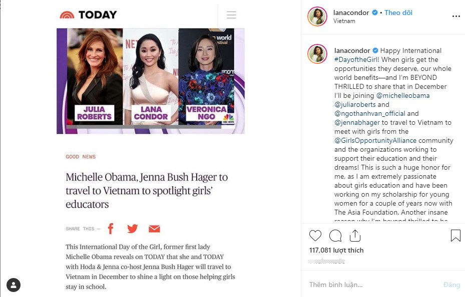 Mỹ nhân Hollywood gốc Cần Thơ sắp đến Việt Nam cùng bà Obama là ai? ảnh 1