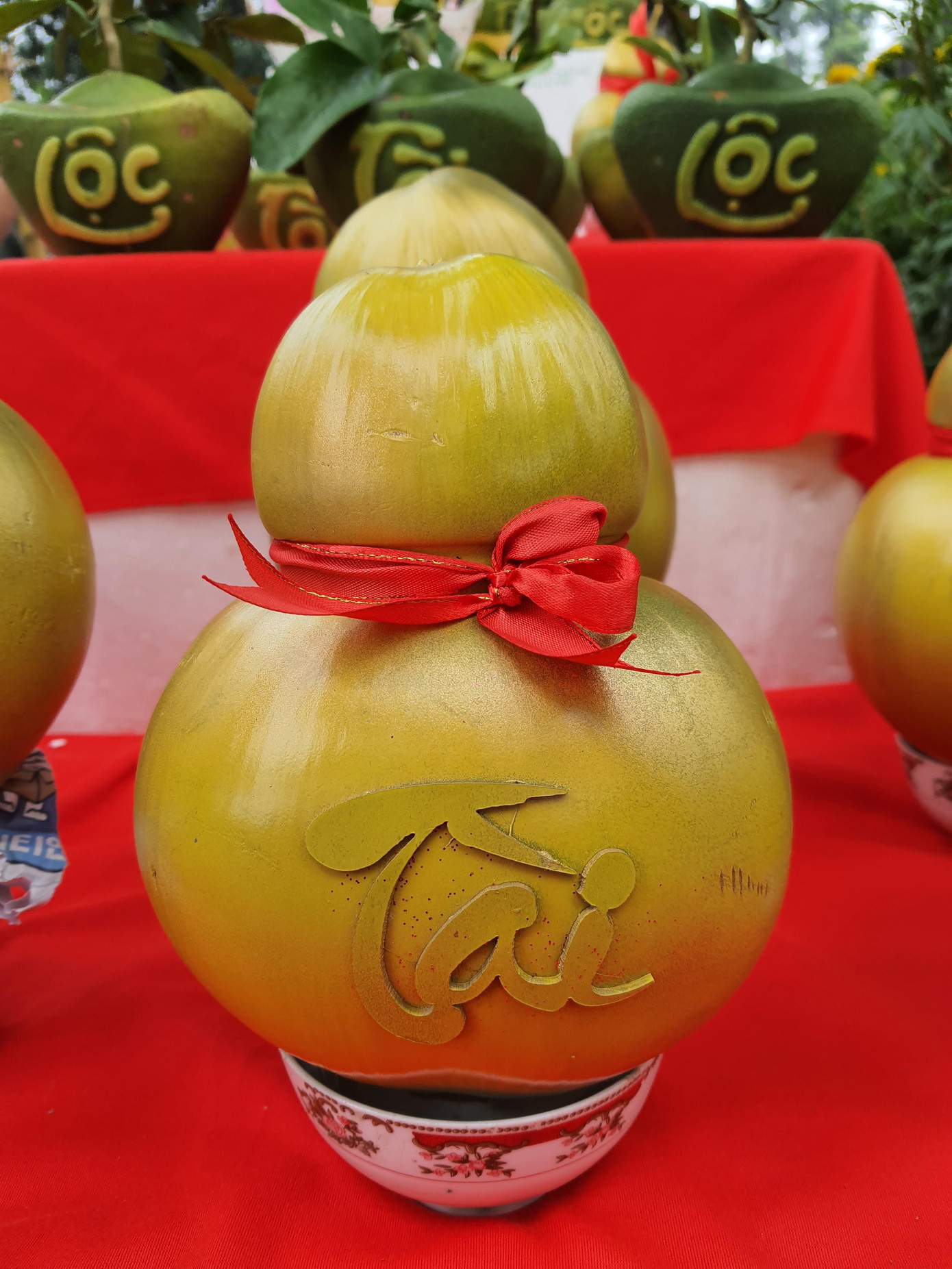 Bưởi Tài Lộc, dừa hồ lô độc đáo tiền triệu thu hút khách chơi Tết ảnh 5