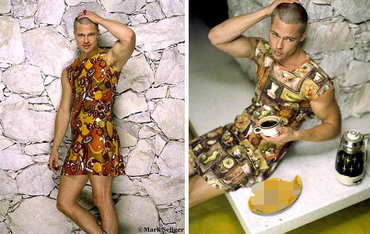 ‘Giật mình’ loạt ảnh đeo khuyên, mặc váy ngắn khoe cơ bắp của Brad Pitt ảnh 9