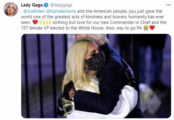 Ariana, Lady Gaga, Lizzo cùng hàng loạt sao vỡ òa trước chiến thắng của ông Joe Biden ảnh 3