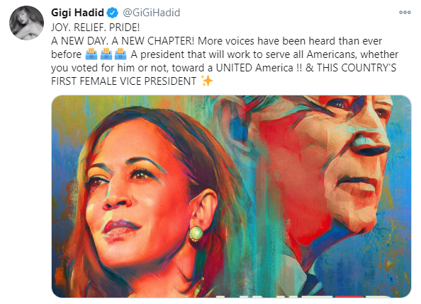 Ariana, Lady Gaga, Lizzo cùng hàng loạt sao vỡ òa trước chiến thắng của ông Joe Biden ảnh 4