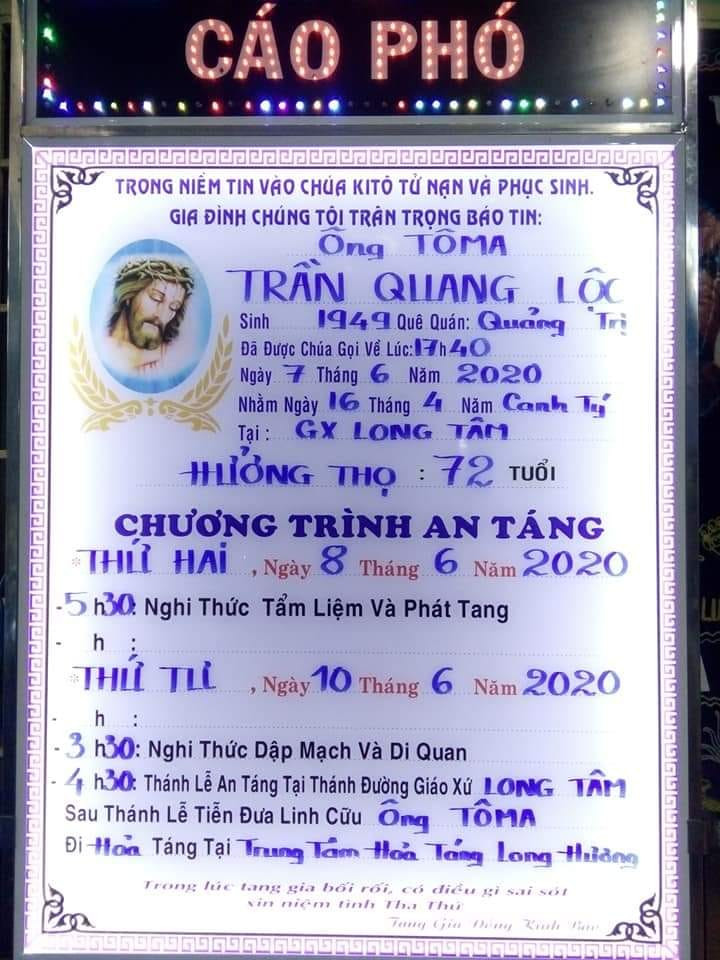 Thông tin tang lễ nhạc sỹ Trần Quang Lộc ảnh 2