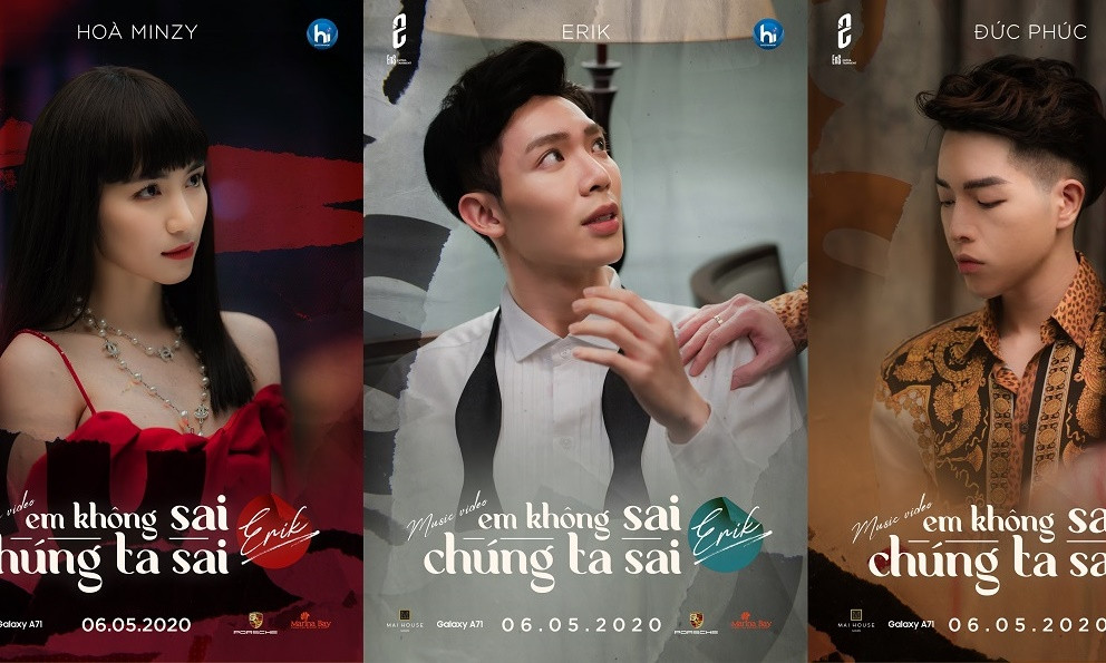 Erik tung MV “Em không sai, chúng ta sai”, Đức Phúc - Hoà Minzy đóng vai chính mình! ảnh 1