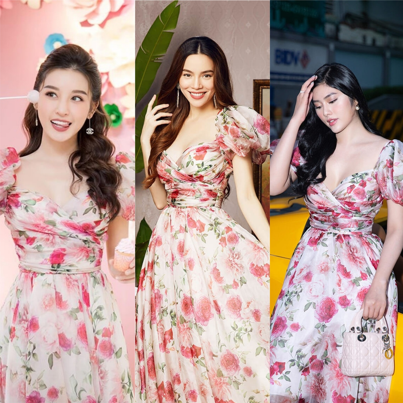 Được bốn mỹ nhân Việt “đụng hàng”, chiếc váy hoa này có gì đặc biệt đến thế? ảnh 1