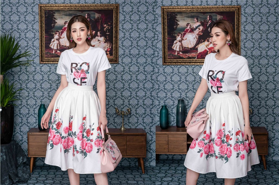 “Gái một con” Tú Anh khoe chân dài dáng chuẩn trong những bộ váy hoa hồng ảnh 11