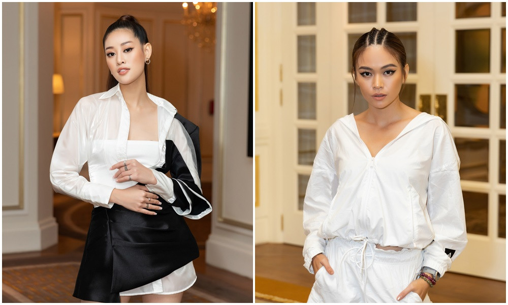 Hoa hậu Khánh Vân, Á hậu Mâu Thủy khoe dáng chuẩn trong buổi tập cho show diễn mới ảnh 3