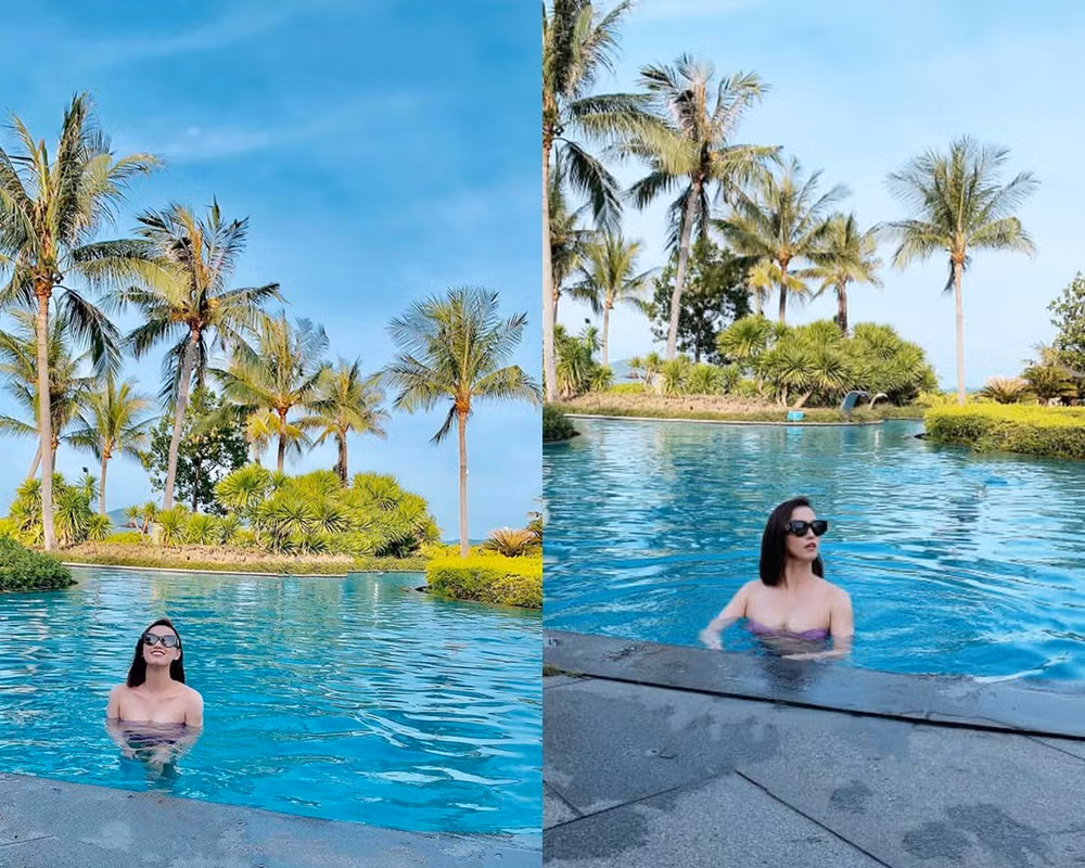Ngực "khủng", Lã Thanh Huyền bị hiểu lầm là "quên" mặc đồ bơi ảnh 6