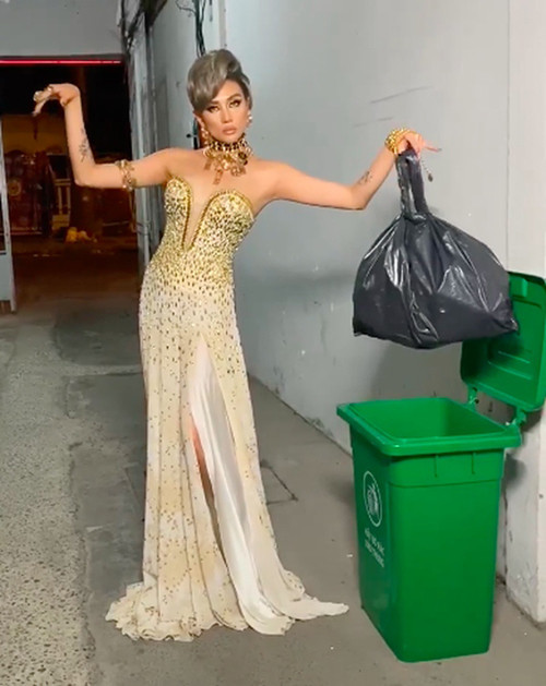 Hết biến gối thành váy, sao Việt lại đua nhau diện thật đẹp để đi... đổ rác ảnh 5