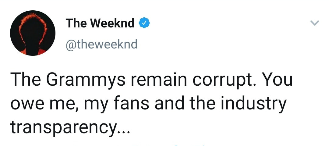 The Weeknd bất bình lên tiếng “vạch mặt” Grammy suy đồi, đòi xin lỗi sau khi bị ngó lơ ảnh 1
