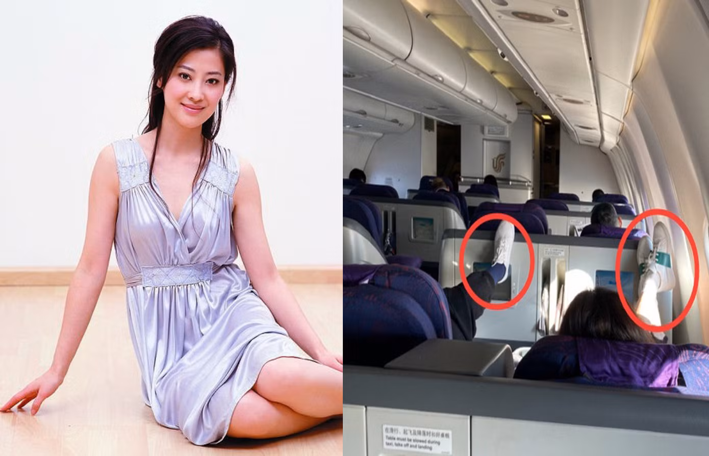 Showbiz: Hoa đán Trung Quốc bị chỉ trích vì gác chân lên ghế máy bay là ai? ảnh 1