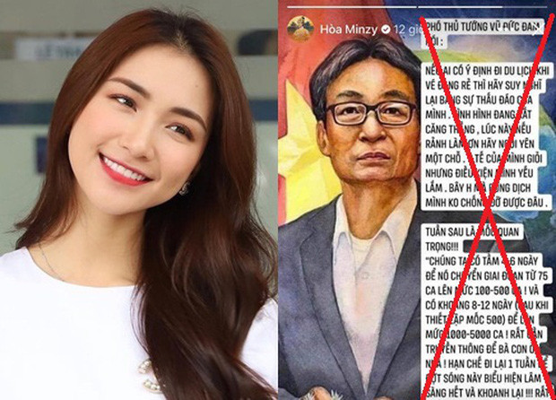 Dân mạng yêu cầu xử phạt Hòa Minzy vì chia sẻ thông tin giả mạo về dịch COVID-19 ảnh 1
