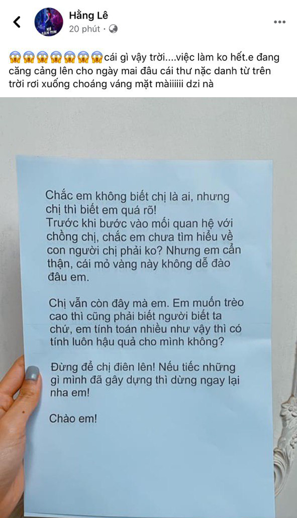 Minh Hằng tiết lộ gây sốc về chủ nhân bức thư nặc danh tố cô 'giật chồng', 'đào mỏ' ảnh 2
