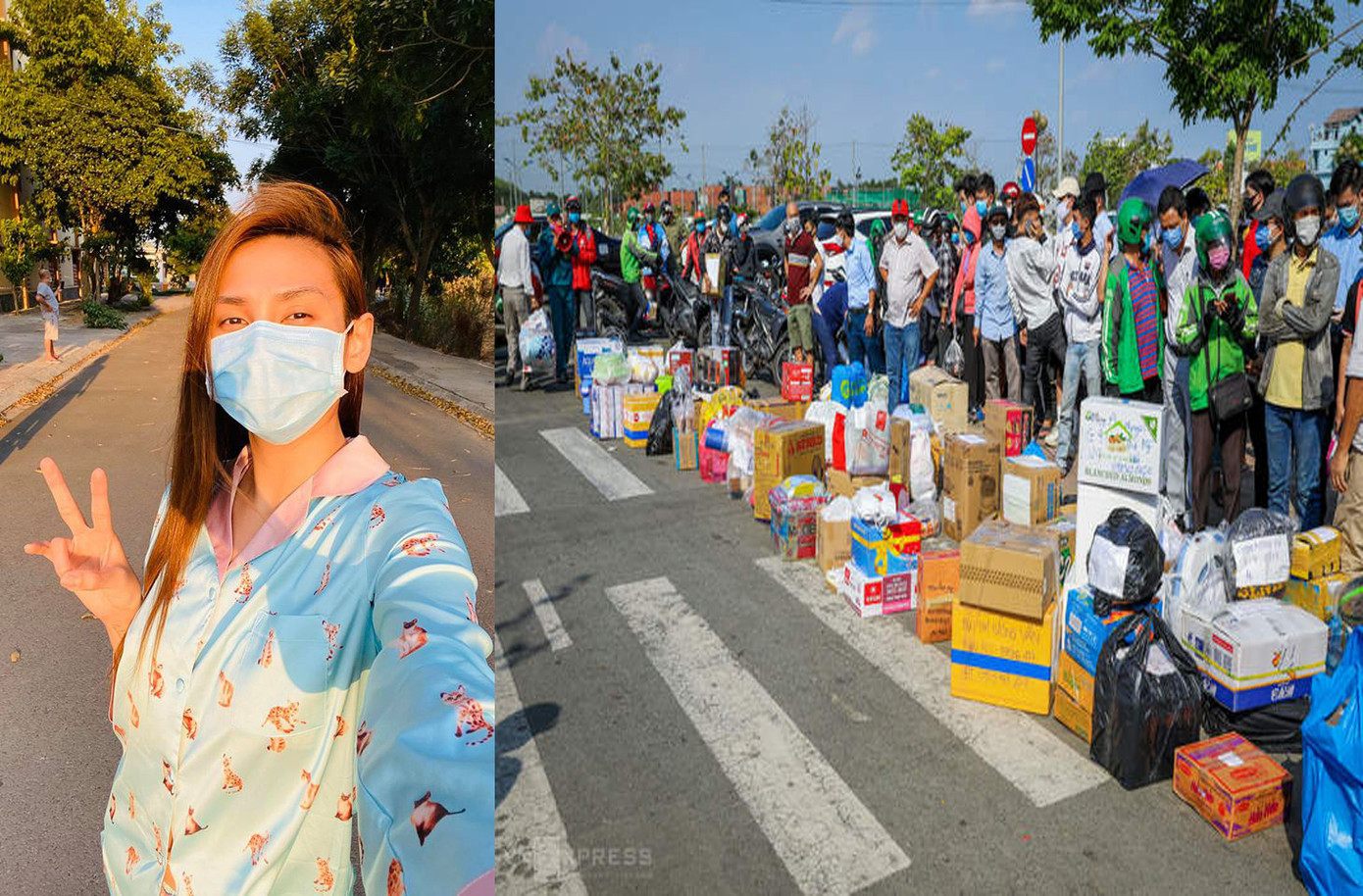 Showbiz 24/3: Võ Hoàng Yến lên tiếng về cảnh xếp hàng tiếp tế lương thực ở khu cách ly ảnh 1