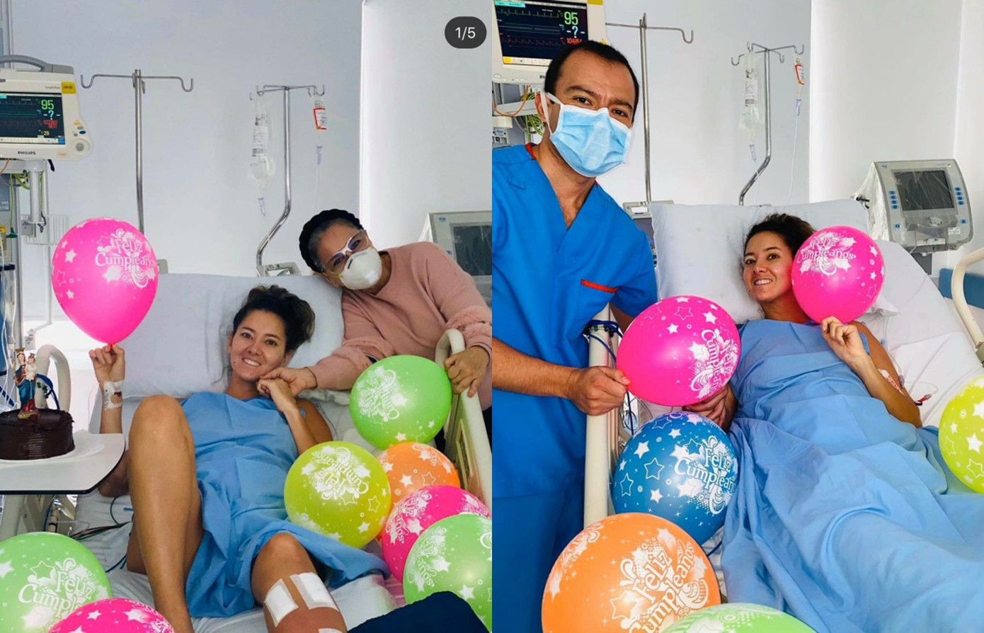 (Mặc dù tình trạng đang dần biến chuyển xấu nhưng cựu Hoa Hậu Colombia vẫn rất lạc quan). Hoa hậu Colombia phải cưa một chân ảnh 2