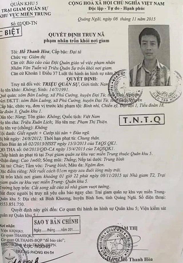 Quá khứ của phạm nhân giết người đặc biệt nguy hiểm 2 lần vượt ngục ảnh 2