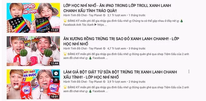Kênh YouTube triệu view dạy trẻ ăn xà bông, uống sữa tắm gây bức xúc ảnh 1