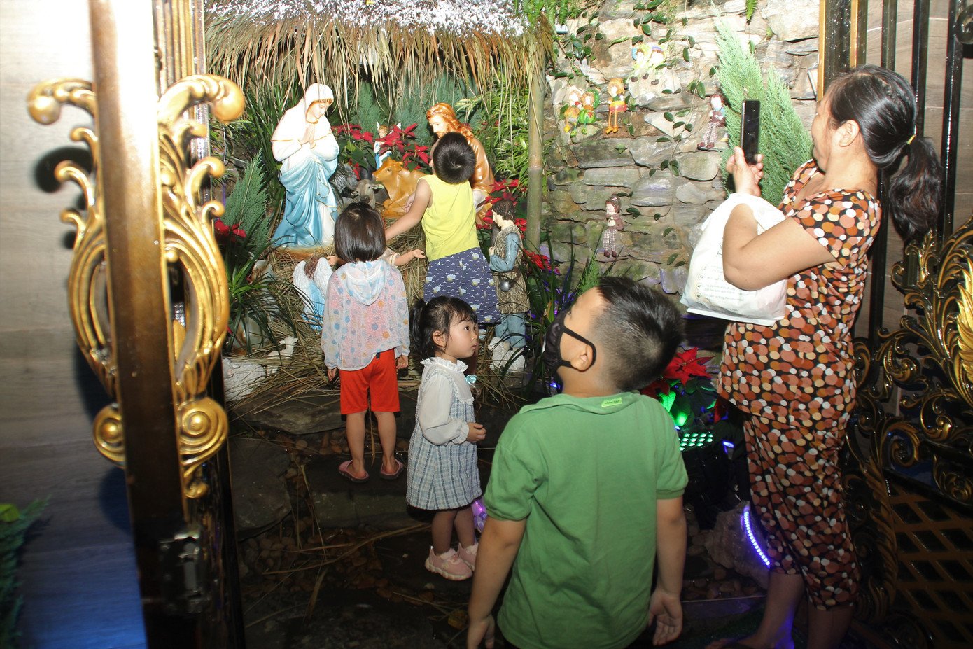 Trẻ em vui thích nô đùa bên hang đá, nai vàng... đón Noel ở biệt thự triệu đô của Mr. Đàm ảnh 3