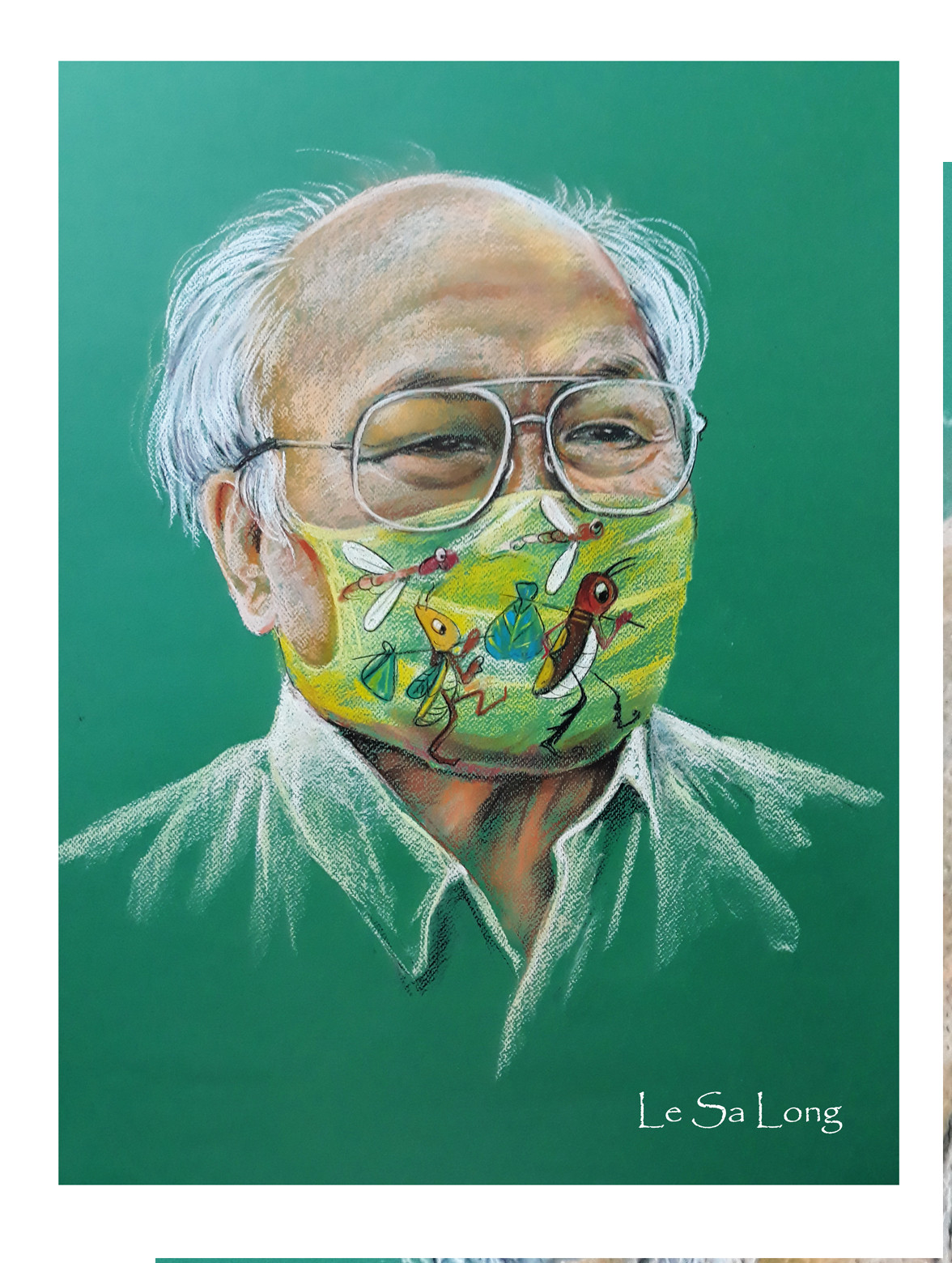 Vẽ tranh người nổi tiếng cùng khẩu trang 'thần thái' ảnh 3