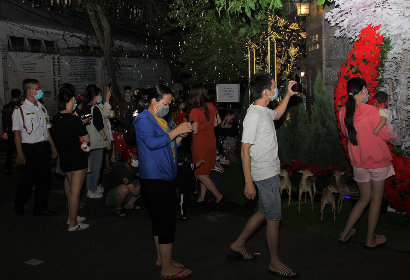 Trẻ em vui thích nô đùa bên hang đá, nai vàng... đón Noel ở biệt thự triệu đô của Mr. Đàm ảnh 19