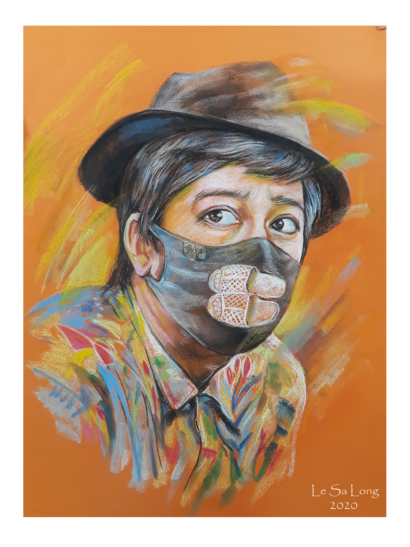 Vẽ tranh người nổi tiếng cùng khẩu trang 'thần thái' ảnh 10