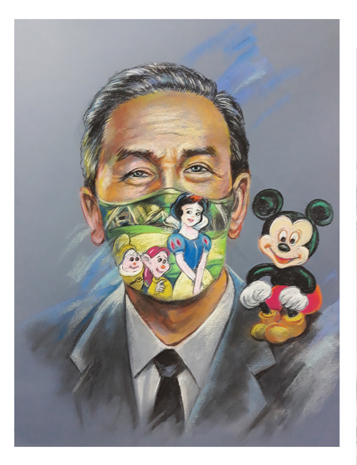 Vẽ tranh người nổi tiếng cùng khẩu trang 'thần thái' ảnh 11