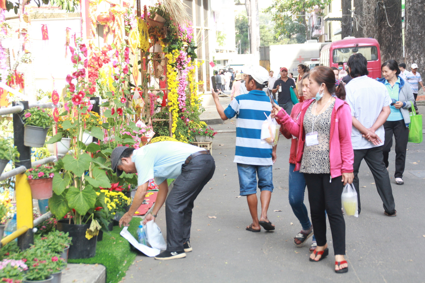 Đẹp mắt đường hoa xuân do các y, bác sỹ dày công chuẩn bị ảnh 19