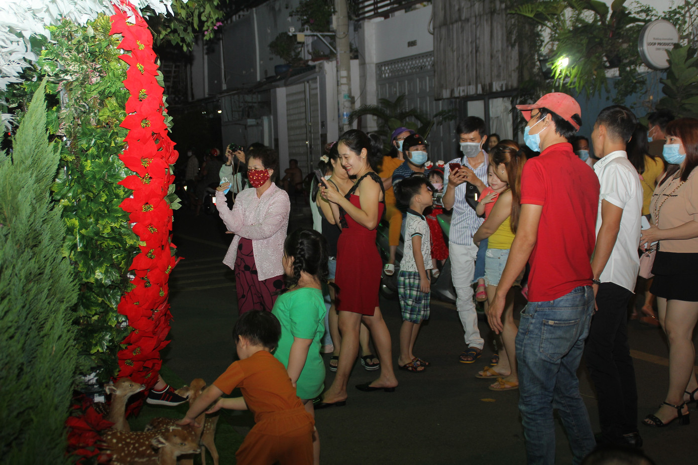 Trẻ em vui thích nô đùa bên hang đá, nai vàng... đón Noel ở biệt thự triệu đô của Mr. Đàm ảnh 1