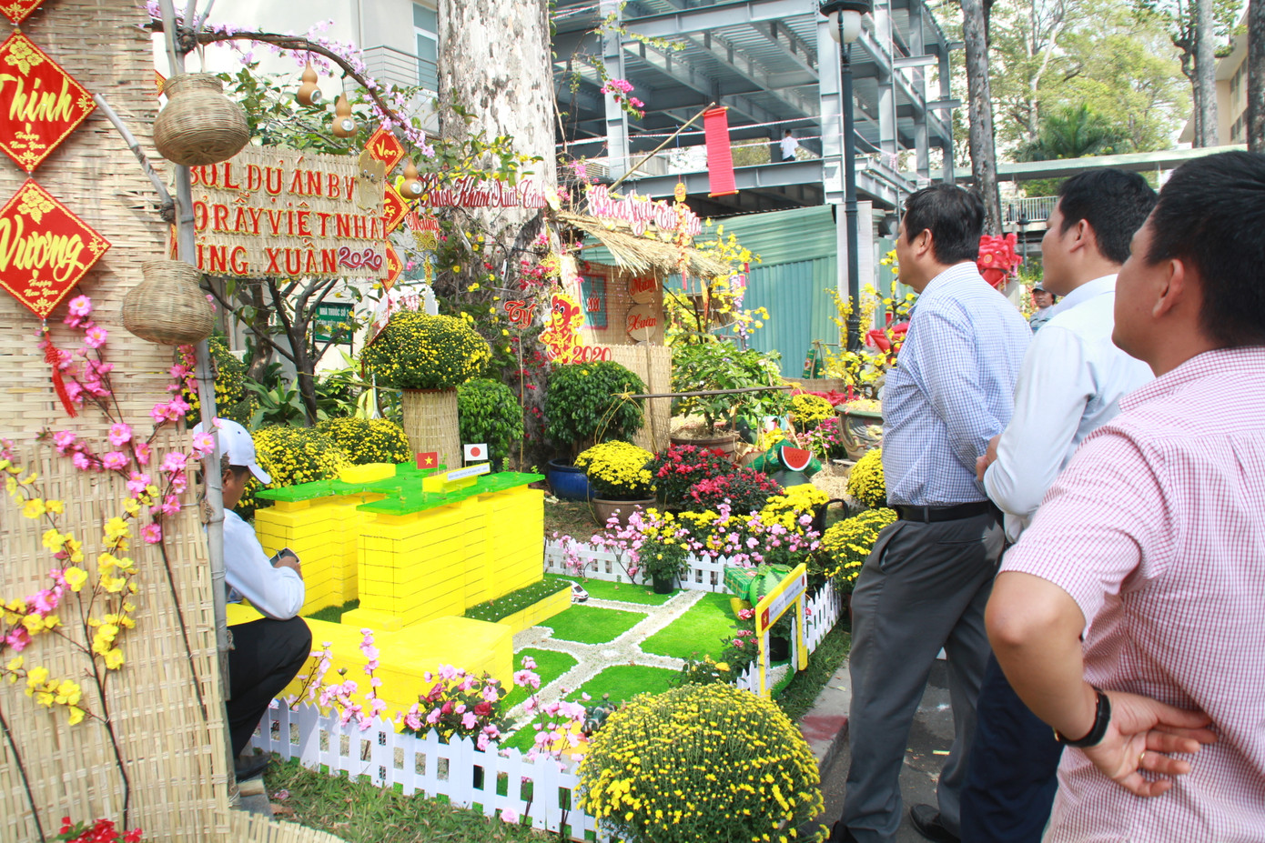 Đẹp mắt đường hoa xuân do các y, bác sỹ dày công chuẩn bị ảnh 16