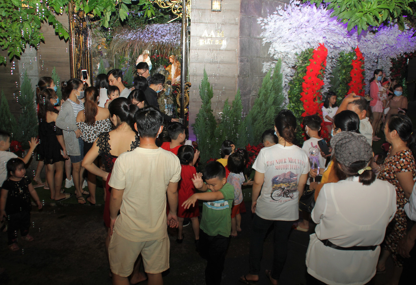 Trẻ em vui thích nô đùa bên hang đá, nai vàng... đón Noel ở biệt thự triệu đô của Mr. Đàm ảnh 18