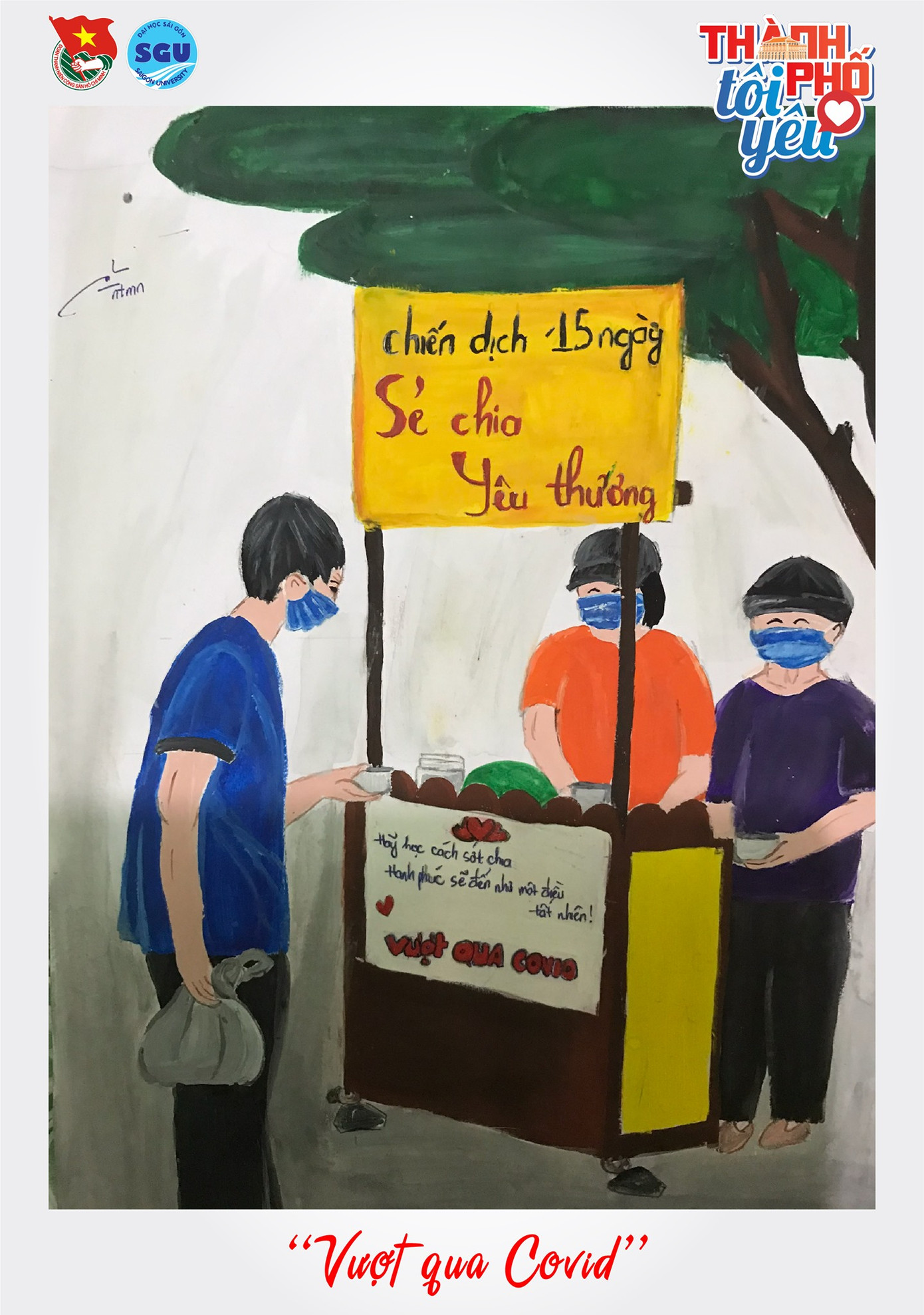 Sinh viên Đại học Sài Gòn khắc họa vẻ đẹp thành phố qua sản phẩm ký hoạ ảnh 4