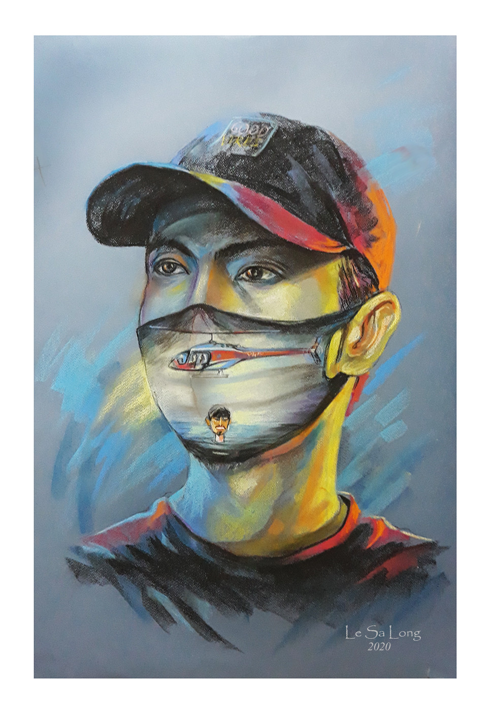 Vẽ tranh người nổi tiếng cùng khẩu trang 'thần thái' ảnh 5