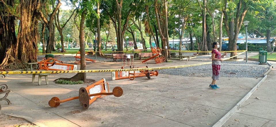 Công viên Sài Gòn đìu hiu giữa mùa dịch COVID-19 ảnh 7