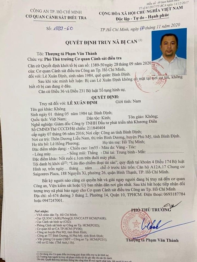 Công an truy nã Giám đốc Công ty Phát triển nhà Khương Điền ảnh 1