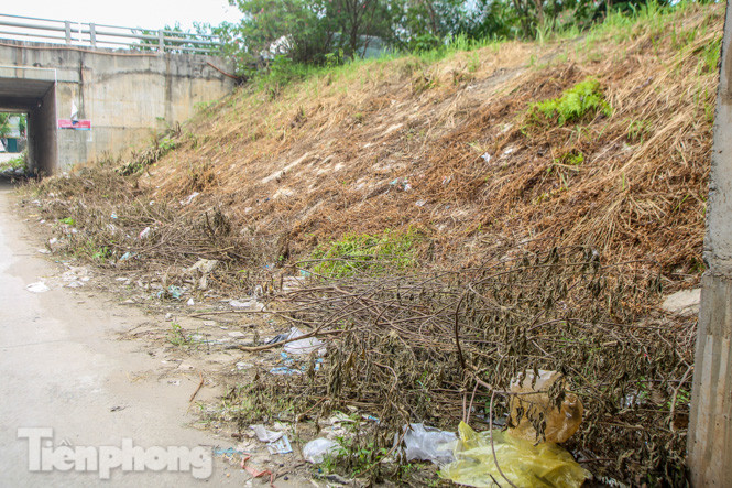 Hầm chui nhếch nhác, chằng chịt ổ gà trên đường gom Đại lộ Thăng Long ảnh 12