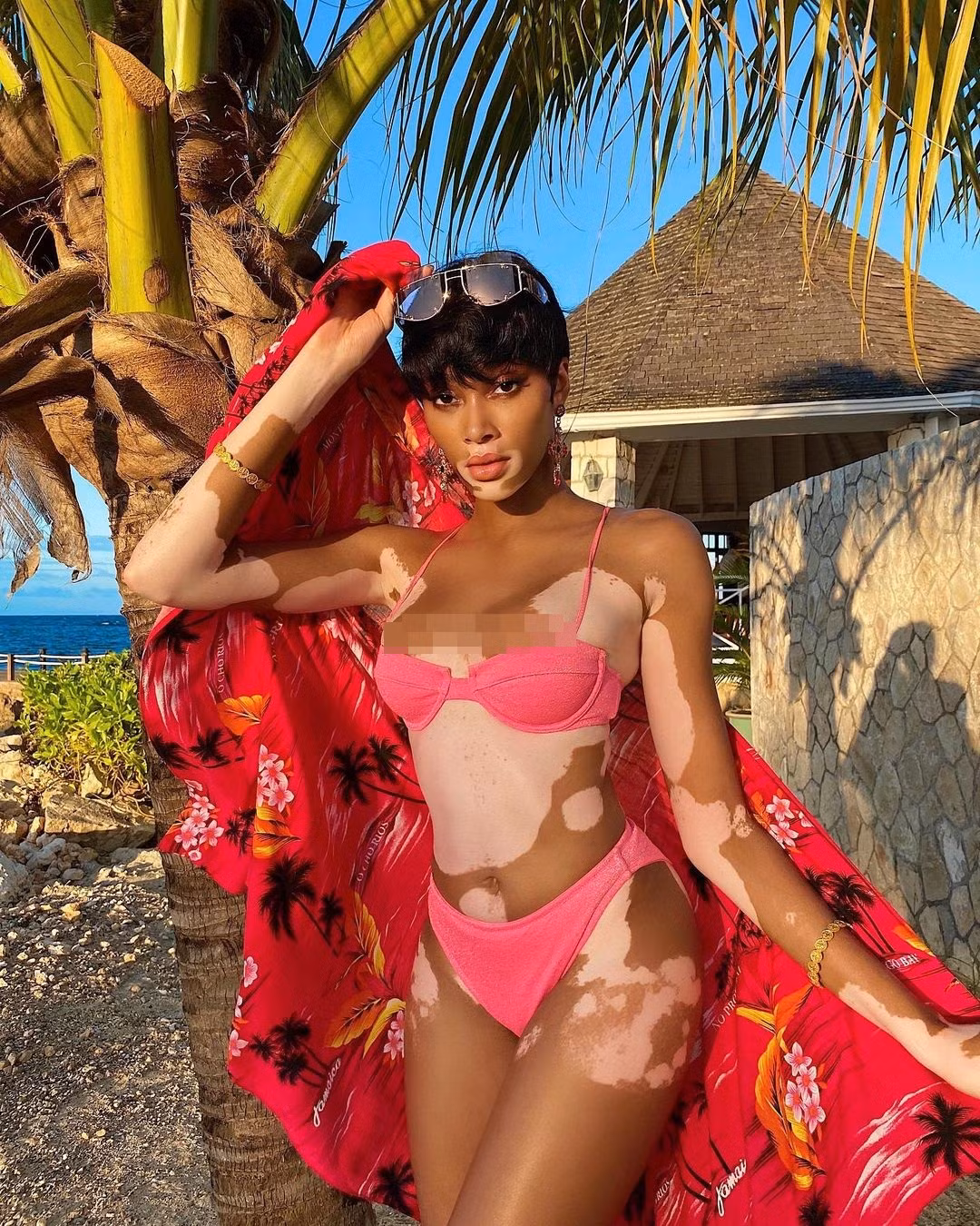 Winnie Harlow quyến rũ hút hồn giữa biển tuyệt đẹp ở Jamaica ảnh 2