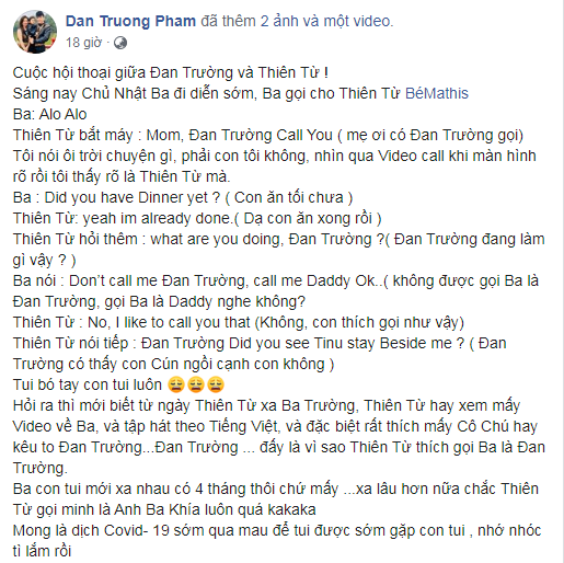 Đan Trường ‘sốc’ vì con trai nhất quyết không chịu gọi ba ảnh 1