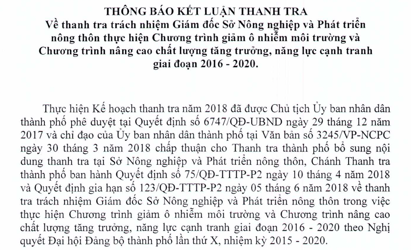 Thanh tra phát hiện nhiều sai sót tại hai sở của TPHCM ảnh 1