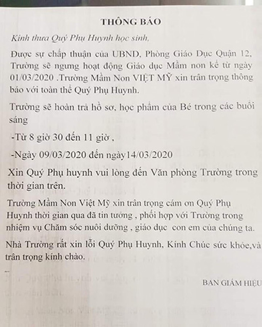 Giáo viên bán cam, trường thông báo dừng hoạt động vì dịch Covid ảnh 2
