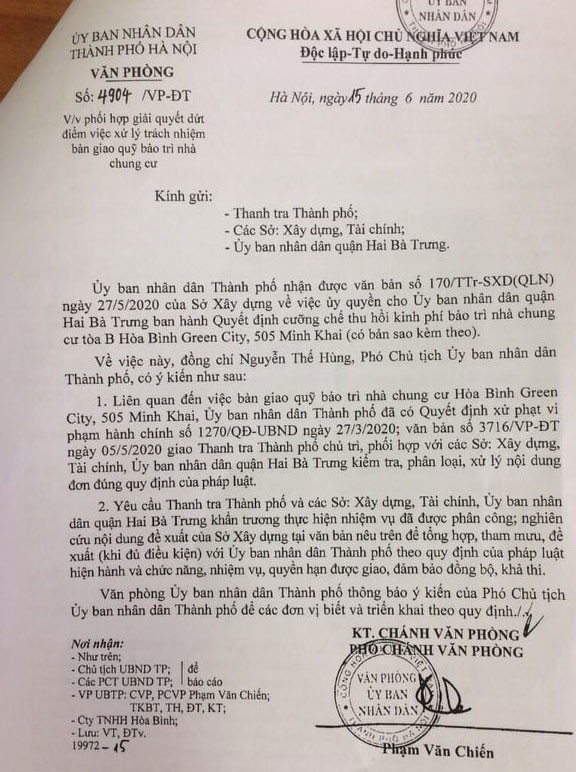 Hà Nội chỉ đạo thanh tra vào cuộc vụ chung cư 'dát vàng' om quỹ bảo trì ảnh 1