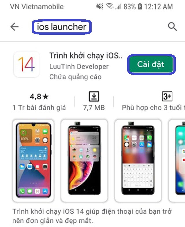 Cách đưa giao diện iOS 14 lên smartphone Android ảnh 1
