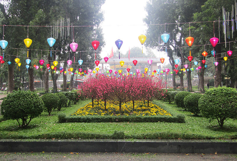 Độc đáo 12 con giáp bằng cây hoa nghệ thuật trong công viên Thống Nhất ảnh 14