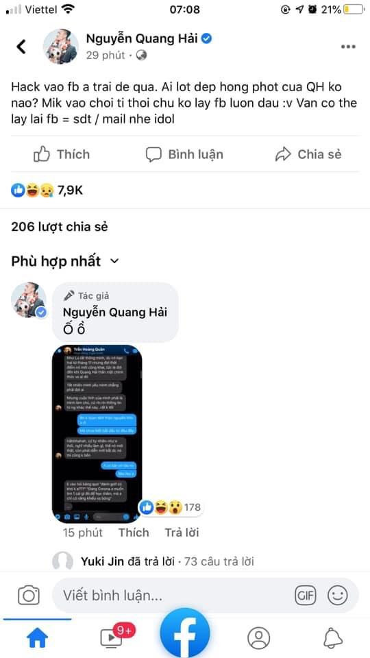 Tranh cãi việc cộng đồng mạng nhiệt tình “bão like” cho hacker “bóc phốt” Quang Hải ảnh 1