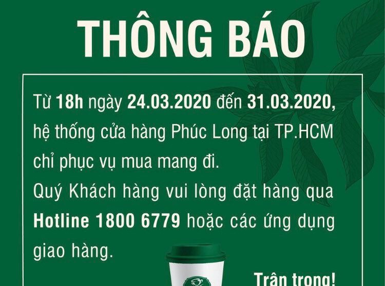 Nhiều thương hiệu được yêu thích chính thức có thông báo sau thông báo của UBND TP.HCM. Thời “giảm cân” tới cản không kịp: Đồng loạt quán trà sữa đóng cửa đến hết tháng 3 ảnh 6