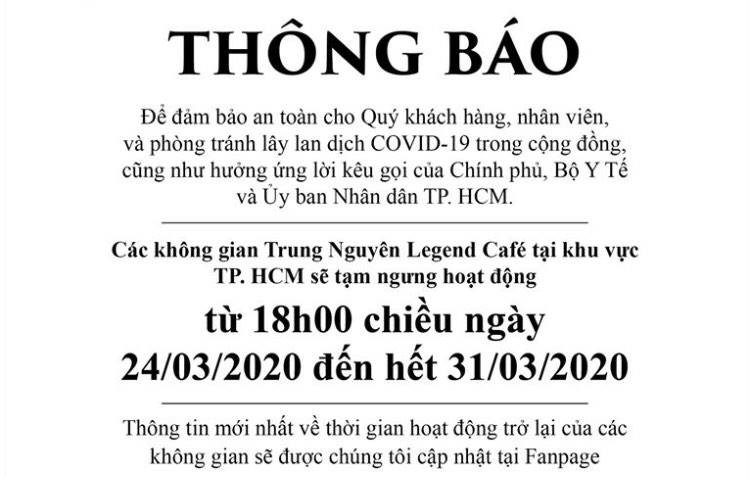 Các thông báo đều được đăng tải trên fanpage một cách nhanh chóng nhất. Thời “giảm cân” tới cản không kịp: Đồng loạt quán trà sữa đóng cửa đến hết tháng 3 ảnh 1