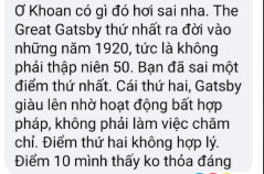 Bài thi Văn tốt nghiệp THPT 2020 điểm 10 gây tranh cãi vì liên hệ với “The Great Gatsby“ ảnh 2