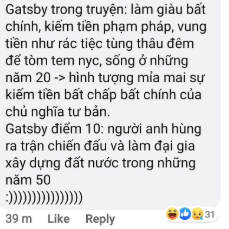 Bài thi Văn tốt nghiệp THPT 2020 điểm 10 gây tranh cãi vì liên hệ với “The Great Gatsby“ ảnh 3