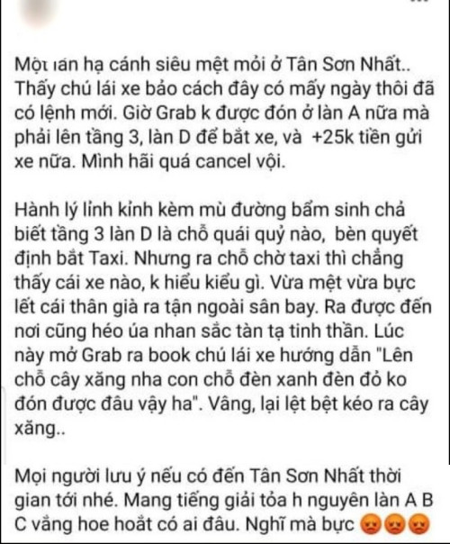 Hạ cánh sân bay Tân Sơn Nhất, hành khách phải leo 4 tầng để bắt Grab và trả phụ phí 50K ảnh 5