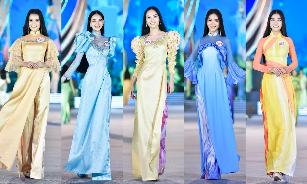 Tiểu Vy, Phương Nga, Thúy An khoe body cực phẩm như siêu mẫu trên sân khấu Người đẹp Biển ảnh 9